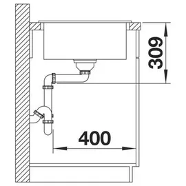 Blanco Faron XL 6 S links Silgranit anthrazit Handbetätigung 1000 x 500 mm