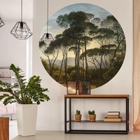 wall-art WallArt Fototapete Umbrella Pines in Italy Rund 142,5 cm