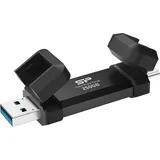 Silicon Power DS72 schwarz 250GB, USB-A 3.1/USB-C 3.1 (SP250GBUC3S72VPK / SP250GBUC3S72V1K)