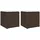 vidaXL Gartenhocker mit Kissen 40 x 40 x 43 cm braun 2 St.