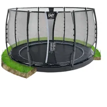 EXIT TOYS Dynamic ebenerdiges Trampolin 366 cm inkl. Sicherheitsnetz schwarz