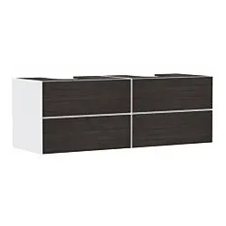 hansgrohe Xevolos E Waschtischunterschrank 54199730 1570x555x550mm, 4 Schubladen, mattweiß, Eiche dunkel