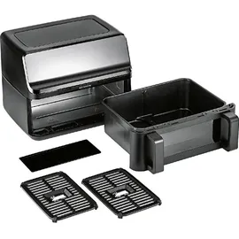 GOURMETmaxx Heißluft-Fritteuse Vario-Doppelkammer 9l - Schwarz