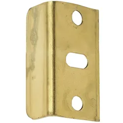 Winkelschließblech für Möbelschlösser - vermessingt , 30 mm