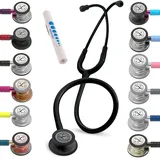 3M Littmann Classic III Stethoskop mit Gratis Gravur und Penlight (Marineblau/Mirror Edition)