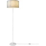 Paco Home Stehlampe Wohnzimmer Modern E27 Leselampe Stehleuchte Retro Lampenschirm Stoff Geometrisch Mit Stecker Bodenlampe