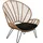 Dehner Venezia Geflechtsessel 102 x 112 x 78 cm schwarz/beige