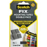 Scotch FIXTM REMOVABLE SQUARES doppelseitige Klebepads für max. 225,0