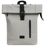 MIRROSI Rucksack Damen- und Herren-Tagesrucksack, großes Volumen M: 13-16 L (28x42x11cm, Wasserdicht), aus hochwertigem Kunstleder, Rucksack, Daypack grau