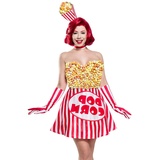 Mask Paradise 80142-009-026 S??es Popcorn Girl 80142-ausgefallene Kost?me L, Rot, L