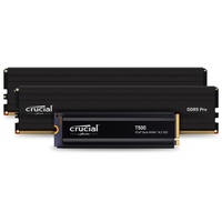 Crucial T500 2TB Gen4 NVMe M.2 Interne Gaming SSD mit Kühlkörper & Crucial Pro Desktop RAM 48GB Kit (2x24GB) DDR5 6000MHz