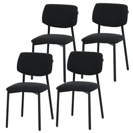 ravino A21 Esszimmerstuhl Polyester schwarz 4er Set
