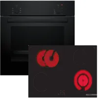 Bosch Einbau-Backofen-Set HBD211FB86, HBF010BA1 + PKN811BA2E, Einbau-Backofen, Elektro-Kochfeld -