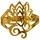 Saraswati Ring "Om Lotus" Edelstahl vergoldet