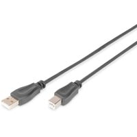 Digitus USB 2.0 Anschlusskabel, Typ A-B St/St 1.0m schwarz