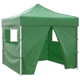 vidaXL Partyzelt 3 x 3 m inkl. 4 Seitenteile grün
