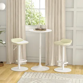Homcom Bartisch Ø60 x 102 cm Weiß