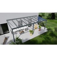 GARDENDREAMS, Terrassenüberdachung Easy Edition, Breite: 700 cm, Dach: Glas, anthrazitgrau