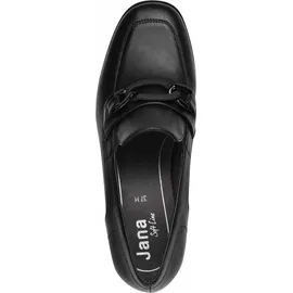 Jana Damen Trotteur mit Blockabsatz Vegan, Schwarz 39 EU