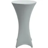 Beautissu Stella Stehtischhusse Ø 70 cm Silber