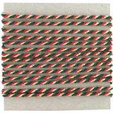 finemark 3 m x 3 mm Drehkordel ROT GRÜN Gold Kordelband Glitzerkordel Geschenkband Weihnachten Weihnachtskordel Schnur Lurexkordel ohne Draht dreifarbig Glanz glänzender Kordel