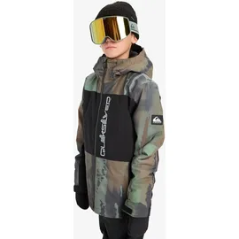 QUIKSILVER Side Hit Block YOUTH JK", Jungen, Gr. 12 bloomfade Dark ivy, - Skijacke M - Years schwarz