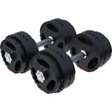 Gorilla Sports Kurzhantelset Kunststoff Gripper 30 kg schwarz