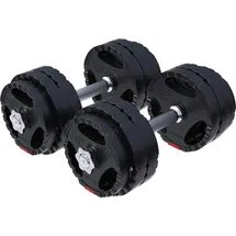 Gorilla Sports Kurzhantelset Kunststoff Gripper 30 kg schwarz