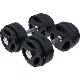 Gorilla Sports Kurzhantelset Kunststoff Gripper 30 kg schwarz