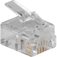 Act RJ11 (4P/4C) modulaire connector for flat cable.