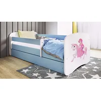raumhirsch furniture Kinderbett Pferd 80 x 180 cm Holzwerkstoff blau