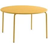 vente-unique Gartentisch Ø 110 cm Senfgelb