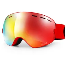 YEAZ Ski- Snowboardbrille mit Rahmen rot verspiegelt XTRM-SUMMIT