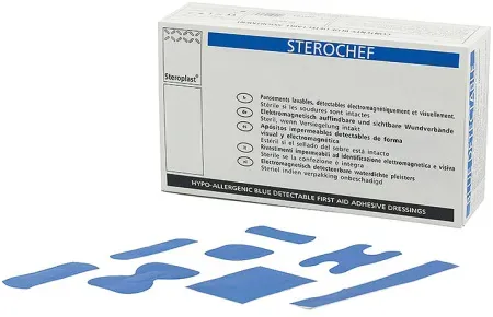 Steroplast Sterochef Pflaster Sortiment Blau 100 Stück