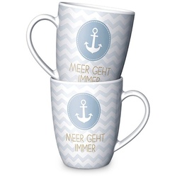 La Vida Tasse Kaffeetasse Teetasse Tasse Becher für dich 250ml la vida Meer geht, Material: Porzellan
