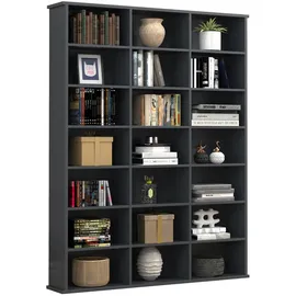 VCM Megosa Standregal 105 x 19 x 136 cm Grau