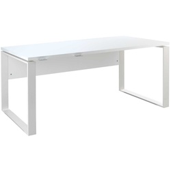 Composad Schreibtisch Computertisch DISEGNO, Weiß Hochglanz, 170 x 75 x 80 cm weiß