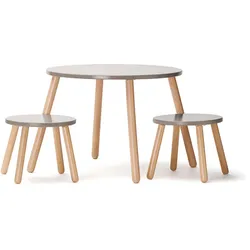 Kids Concept - Tisch und Hocker, hellbraun