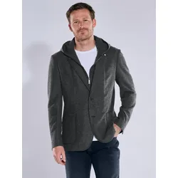 ENGBERS GERMANY Herren Freizeit-Sakko aus italienischem Warenmaterial grau slim fit gemustert - 50