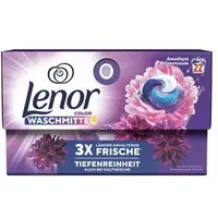 Lenor Waschmittel All-in-1 Pods Colorwaschmittel, Amethyst Blütentraum, 0,442 kg, 22 Waschladungen