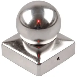 Baumarktplus Edelstahl Pfostenkappe Abdeckkappe Pfosten Kugel 101 mm 10x10cm