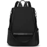 DORRISO Damen Rucksack Anti-Diebstahl Tagesrucksäcke Leicht Schulranzen Reise Rucksäcke Schulter Tasche Tourismus Beiläufig Umhängetaschen Wasserdicht Frauen Rucksack Schwarz