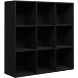 vidaXL Bücherregal Schwarz 98x30x98 cm Holzwerkstoff