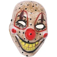 Fiestas Guirca Kostüm, Hochwertige Clown Maske aus PVC für ein auffälliges Erscheinungsbild beige