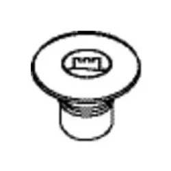 burgbad Ersatz-Clou-Abdeckung mit Burgbad-Logo CLU0027-C0001, Accessoires, alpinweiß