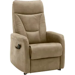 Sessel HUKLA "HU-RV15025", beige (deluxe mandel), B:78cm H:108cm T:90cm, Sessel, Polstersessel Sessel mit Aufstehhilfe Funktionssessel, Wahlweise 1- oder 2-motorische Verstellung, inkl. Aufstehhilfe