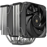 Mars Gaming MCPU-XU9, CPU-Kühler Doppelturm, TDP 400W, 2x Hybridflügel-Lüfter und Hyperbalanciertes Kupfer-FDB-Lager, 9 Heatpipes mit BPH ULTRA Technologie, Universeller Multisocket, Schwarz