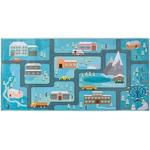 Beliani Kinderteppich Blau 80 x 150 cm