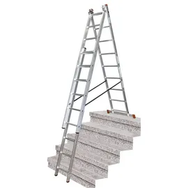 Krause Aluminium-Vielzweckleiter CORDA Globus mit Treppenfunktion 6,20 m
