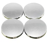 RhinoTuning 4 Stück Radnabenkappen für Nabendeckel OD 62 mm ID 58 mm, Silber Radnabenabdeckung Geeignet für 15" & 16" TE37 A5 Rad, C-62 Felgendeckel